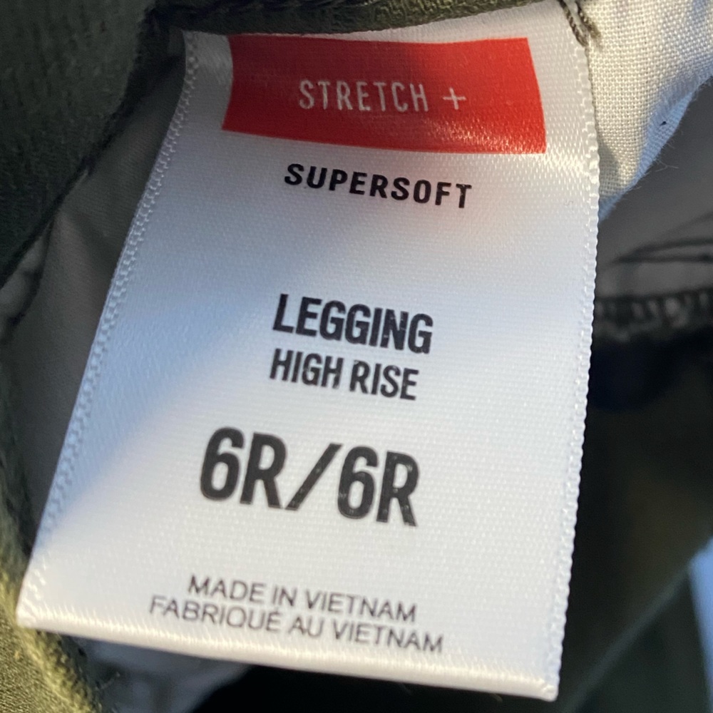 Express Green Distressed High Rise Legging - Picture 6 of 7
